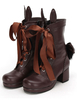 Marrone rotonda Lolita Boots per le ragazze