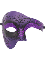 Maschera di carnevale per adulti Accessori per costumi da travestimento in plastica viola
