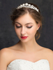 Matrimonio capelli archetto argento imitazione perle strass lega accessori per capelli sposa