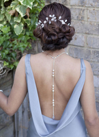 Matrimonio fondo collana nuziale spiaggia bianco perla collana Vintage