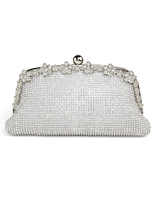 Matrimonio Pochette oro strass nuziale in rilievo sera borse