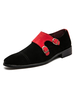 Mens Monk Strap Black Suede Monk Strap Mocassino Prom Party Scarpe da sposa Slip-On Prom Party Wedding Shoes