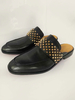 Mocassini a mule da uomo Rivetti in pelle bovina popolari Slip-on Punta tonda Scarpe da sposa casual per feste da ballo