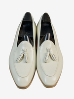 Mocassini con nappe da uomo punta tonda in pelle di mucca scarpe da ballo ballo di fine anno matrimonio