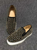 Mocassini con punte da uomo neri punta tonda slip-on scarpe da ballo