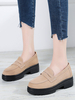 Mocassini da donna Scarpe casual con cinturino monaco in pelle scamosciata marrone caffè