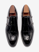 Mocassini da uomo con borchie in pelle di mucca