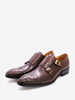 Mocassini da uomo con fibbia punta quadrata in pelle di mucca con cinturino alla caviglia mocassini scarpe Oxford