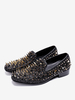 Mocassini da uomo con rivetti punta rotonda slip on scarpe da ballo e da sposa