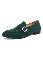 Mocassini da uomo in finta pelle scamosciata con fibbia slip on Monk Strap Prom Party Wedding