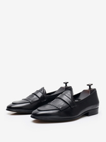 Mocassini da uomo in pelle con motivo artistico slip-on scarpe da ballo formali da sposa