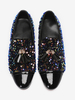 Mocassini da uomo in pelle con paillettes scarpe da ballo con glitter scarpe da sposa