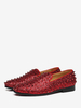 Mocassini da uomo in pelle di capretto con borchie slip-on scarpe da ballo festa e matrimonio