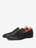Mocassini da uomo in pelle scamosciata verde scuro con strass di cristallo slip-on scarpe da ballo festa e matrimonio