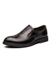 Mocassini da uomo in pelle sintetica a punta slip-on