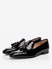 Mocassini da uomo in pelle verniciata con nappe slip-on scarpe da ballo e da festa