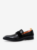 Mocassini da uomo in pelle verniciata nera con punta tonda slip on scarpe formali da ballo festa matrimonio