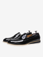 Mocassini da uomo in pelle verniciata Slip On Prom Wedding Shoes