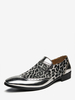 Mocassini da uomo Mocassini slip-on slip-on in pelle PU con stampa leopardata