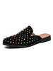 Mocassini da uomo Mules Slip-On Artwork Rivetti con borchie Pelle Suola in gomma Spike Mules