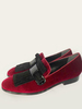 Mocassini da uomo per feste di fine anno Scarpe da sposa slip-on pon pon Punta tonda in pelle scamosciata Scarpe da sposa casual per feste da ballo piatte