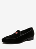 Mocassini da uomo per feste di fine anno Scarpe da sposa Velluto Crown Slip-On Scarpe da sposa casual per feste di fine anno