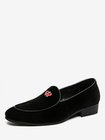 Mocassini da uomo per feste di fine anno Scarpe da sposa Velluto Crown Slip-On Scarpe da sposa casual per feste di fine anno