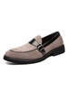 Mocassini da uomo Prom Party Scarpe da sposa Slip-On Monk Strap Punta tonda Low-Top in pelle PU Mocassini Albicocca Prom Party Scarpe da sposa