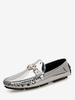 Mocassini da uomo Scarpe comode in pelle PU con dettagli in metallo Slip-On