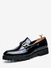 Mocassini da uomo Scarpe comode in pelle PU con dettagli in metallo Slip-On