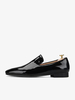 Mocassini da uomo scarpe da ballo da sposa con punta rotonda slip-on in vernice