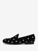 Mocassini da uomo scarpe da ballo da sposa con punta tonda in tela slip-on