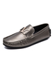 Mocassini da uomo Scarpe popolari in pelle PU con dettagli in metallo Slip-On