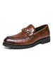Mocassini da uomo Scarpe popolari in pelle PU con dettagli in metallo Slip-On