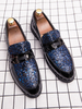 Mocassini da uomo Scarpe popolari in pelle PU con paillettes Slip-On