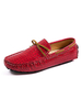 Mocassini da uomo Scarpe Slip-On con fiocchi Punta tonda in pelle PU