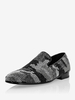 Mocassini da uomo Scarpe slip-on con strass opera darte punta tonda tomaia in micro pelle scamosciata