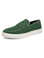 Mocassini da uomo Slip-On con dettagli in metallo Punta tonda in pelle PU