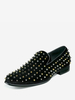 Mocassini da uomo Slip-On Rivetti Artwork Punta quadrata Scarpe da ballo Festa matrimonio