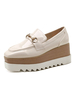 Mocassini flatform da donna in pelle verniciata