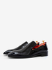 Mocassini in pelle PU con punta tonda slip-on per uomo