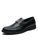 Mocassini Monk Strap Stamp da uomo in nero