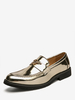 Mocassini Penny in pelle a specchio da uomo in pelle lucida Scarpe da sposa per feste di fine anno
