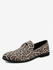 Mocassini Scarpe da sposa per il ballo da uomo con stampa Loepard slip on per feste di fine anno