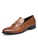 Mocassini Scarpe da sposa per il ballo da uomo in pelle sintetica con pon pon slip-on