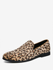 Mocassini slip-on da uomo con stampa leopardata