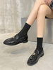 Mocassini slip on neri Mocassini con tacco Uppy da donna