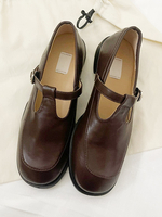 Mocassini vintage da donna Mocassini con tacco a forma di cucciolo con fibbia Suqare
