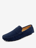 Mocassino da uomo Blu PU da ufficio rotondo Suola di Gomma