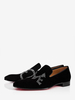 Mocassino da uomo Fashion Micro Suede Upper Rhinestones Artwork Slip-On Prom Party Scarpe da sposa Prom Party Scarpe da sposa